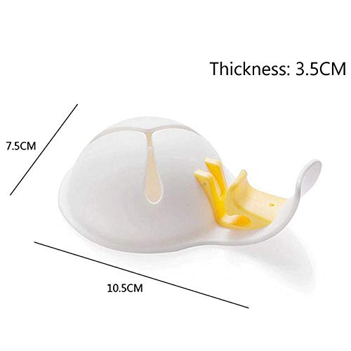 Séparateur D’œuf En Silicone - Blanc, 7x6 Cm, Pour Séparer Jaune Et Blanc Facilement
