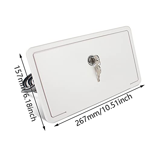 Image of Riloer RV Exterior Shower Box Kit Exterior Shower Box Shower Head Hot Cold Switch with 2 Keys for Marine Boat RV Motorhome Caravan Camper Accessories