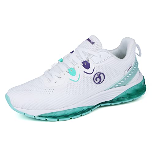 Chaussures de Sport Femme Running Basket Homme Course Fitness Respirantes Athlétique Sneakers Blanc Talla 39 Cover