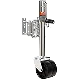 YOMILINK 2000 lbs Trailer Jack with Dual Wheel, Heavy Duty Swivel Boat Trailer Jack, 12" Lift, Bolt-on Trailer Tongue Jack for RV Trailer Boat