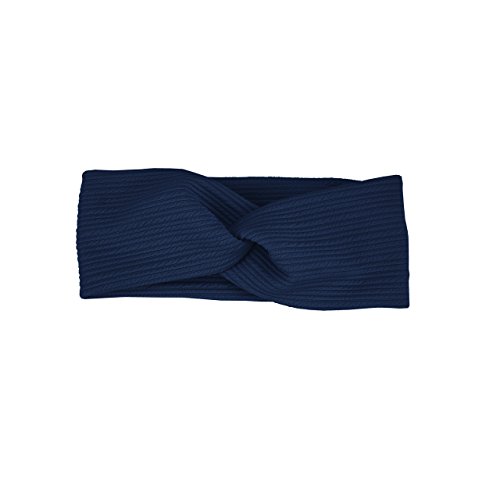Kitsch Fabric Head Wrap and Headband (Knitted Navy Blue)