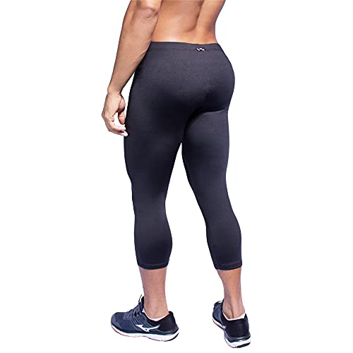 Calça Legging Masculina Capri Flanelada (Preto, P)