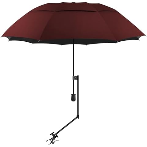 XLINGZA UPF 50+ Beach Umbrella with Adjustable Universal Clamp Cover
