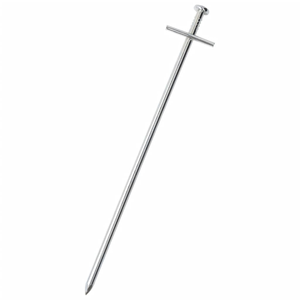 24 estacas para tienda de campaña, 23 cm, diámetro de 6 mm, acero galvanizado, plateadas, para accesorios de tienda de campaña, piquetas, cuerdas tensoras, campamentos y senderismo con viento
