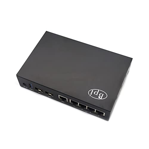 Image of WayPonDEV Black Metal Case for Banana Pi BPI-R3 Wi-Fi 6 OpenSource Router Board (Only Case)