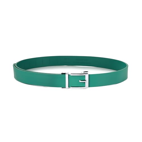 Image of Gelante Genuine Leather Ratchet Dress Belt With Automatic Sliding Buckle - Minimalistic Style-Trim to Fit
