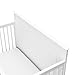 Storkcraft Solstice 5-In-1 Convertible Crib (White) – GREENGUARD Gold Certified, Converts to Toddler Bed and Full-Size Bed, Fits Standard Full-Size Crib Mattress, Adjustable Mattress Support Base