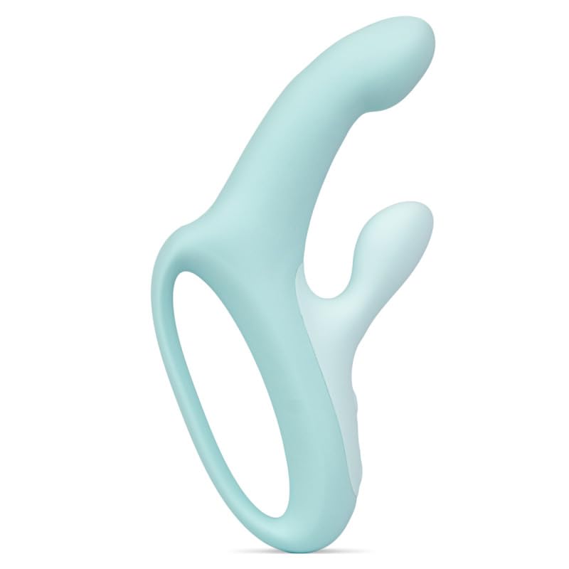 Luma, Vibrador Conejito, Estimulación de Clítoris y Punto G, 9 Modos de Vibración, Silicona, Sumergible (Azul)