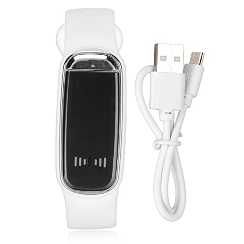 Zunate Digital-Chronograph mit LED-Bildschirm, Wiederaufladbare Stilvolle Elektronische Armbanduhr, Unterstützt 12- oder 24-Stunden-Zeitsystem, für Männer, Frauen, Teenager(Weiß)