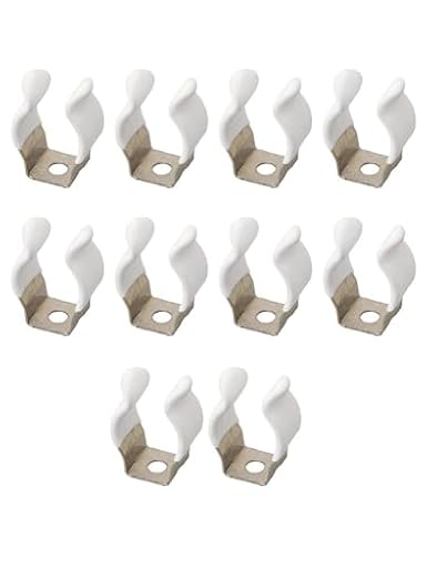 NINMORTH Paquete de 10 clips de rizo de resorte de base estrecha resistentes para almacenamiento, garaje y organización de cobertizos, acero al manganeso + plástico, 10 mm-C28 mm | Ya disponible en tu tienda friki favorita! En mundofriki.es!