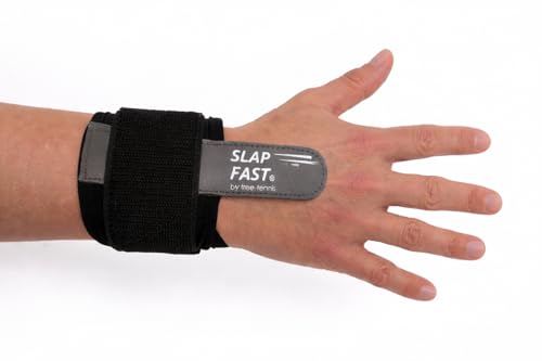 FREE TENNIS 𝐒𝐥𝐚𝐩 𝐅𝐚𝐬𝐭® – Outil Pédagogique Tennis pour Fouetté, Relâchement du Poignet, Service et Timing | Entraîneur Sensoriel pour Tous Niveaux, Enfants dès 7 Ans (Gris FONCÉ)