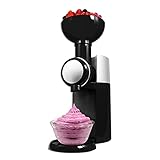 【FACILE E DIVERTENTE DA USARE】 Trasforma la frutta congelata al 100% in un dessert in pochi secondi semplicemente inserendo una banana congelata (o frutta a tua scelta) nello scivolo e spingendo lo stantuffo verso il basso. È così facile e divertente!
