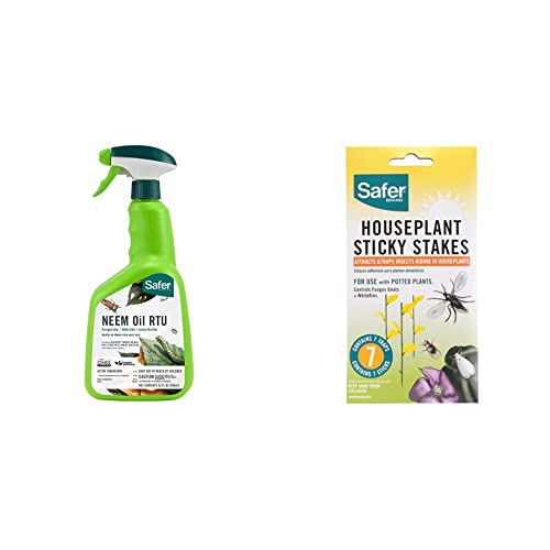 Safer Brand 5180-6 Ready-To-Use Insect Killing & 5026 Houseplant Sticky Stake Insect Traps - 1 Pack, 7 Traps #TOP16