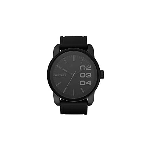Diesel Men's DZ1446 Double Down Black Ip Silicone Watch