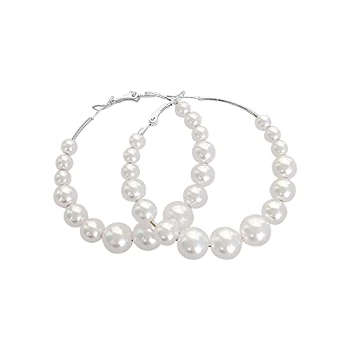 Boucles d'oreilles perles longues pendantes style mouton mode femme