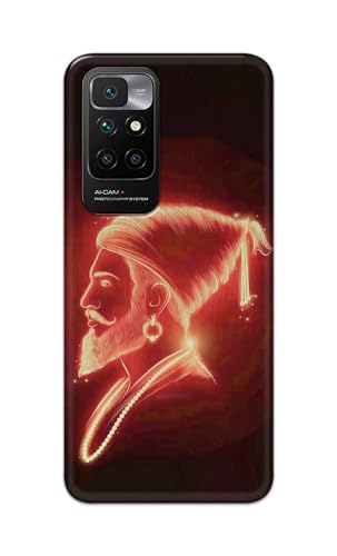 Image of Plastic Printfidaa Printed Hard Back Cover Case For Mi Redmi 10 Prime Back Cover (Chatrapati Shivaji Maharaj) -112