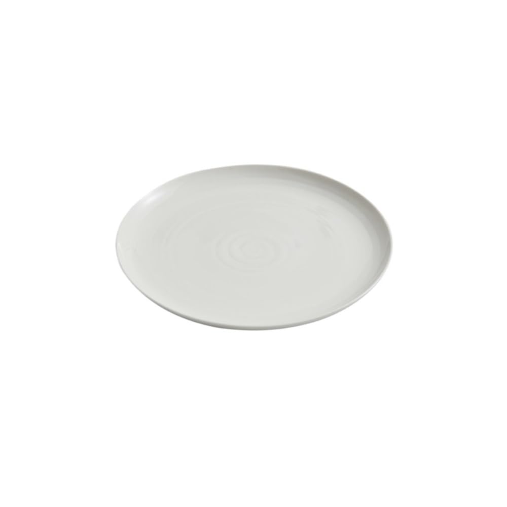 Talerze Obiadowe Białe porcelanowe talerze obiadowe, ceramiczne płytkie naczynia do deserów i serwowania(6.4inch)