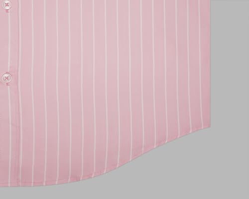 Image of GHPC 100% Cotton Chalk Striped Full Sleeves Regular Fit Formal Shirt for Men