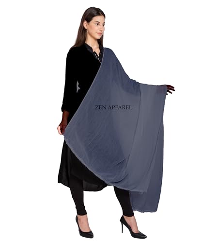 Image of Zen Women's Solid Premium Cotton Dupatta 2.25 Meters 100% Pure Cotton