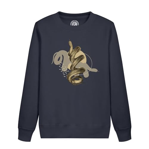 Sweatshirt enfant serpent noir motif biologique moderne pour vêtement automne hiver