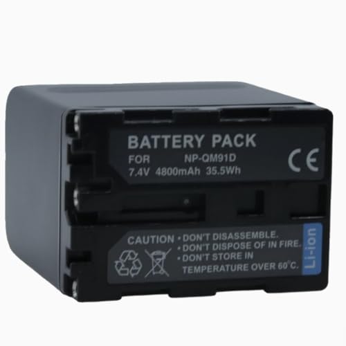 JULUCA OEM NP-QM91D�y7.4V 4800mAh/35.5Wh�z �J�����p�o�b�e���[ For DCR-TRV285E DCR-TRV325 TRV33�p���`���[�W���u���o�b�e���[�p�b�N