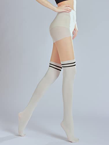 Image of Sahabowi Women Sheer Tights, High Waist Pantyhose, Vintage Control Top Stockings(Patterns Colourful), Pantyhose5