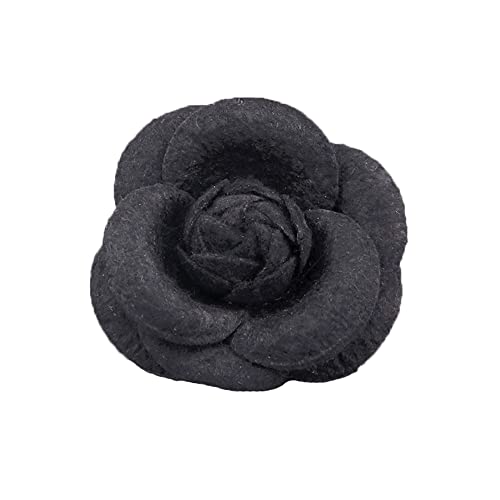 Image of Elegant Rose Flower Wool Fabric Brooch Pin for Women Girls Camellia Floral Pins Clip Lapel Shawl Dress Corsage Brooches Pins Vintage Jewelry Mother's Day Gifts