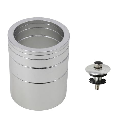 DJC Bike Headset Spacer Kit with Top Cap & Star Nut, 25.4mm 1 Inch Aluminum Washer 2/3/5/10/20mm, Bicycle Fork Stem Adjusting Dust Cover for MTB Road Bike (Spacer + Star Nut Cap – Silver)