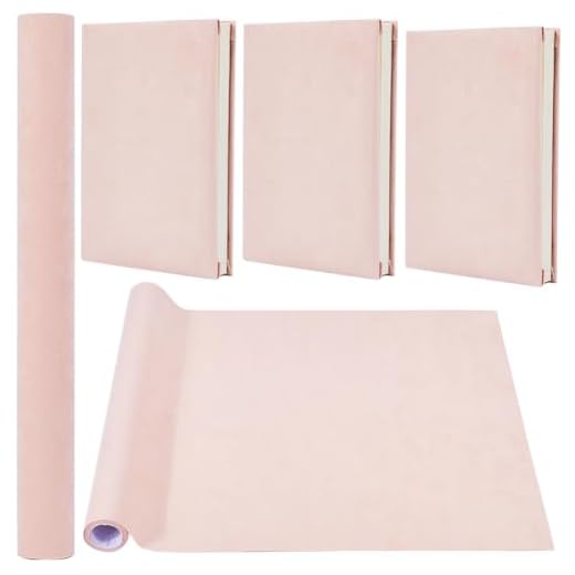 CRASPIRE 51 x 11.8 Pulgada de Tela de Lino para Libros, Color Naranja Claro para Encuadernación de Libros, Superficie de Tela, Cubierta de Libros con Respaldo de Papel, Álbumes de Recortes