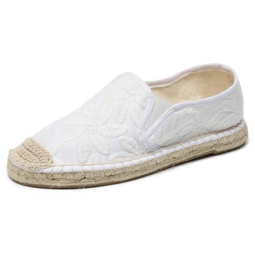 Womens Extra Wide Width Ballet Flats Shoes White Flats Dress Flats Comfortable Casual Loafer Shoes3