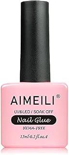 AIMEILI Nail Glue for Acrylic Tips Extra Strong Nail Bond Glue for Stick On Nails False Acrylic Tips Nail Glue UV LED Cure Needed