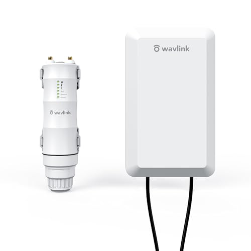 WAVLINK N300 Outdoor Long Range Weatherproof WiFi Extender/Wireless Access Point with Passive POE, 2.4GHz 300Mbps, 2x2 MIMO 11dBi Antennas, Supports Router/AP/Repeater/WISP Modes