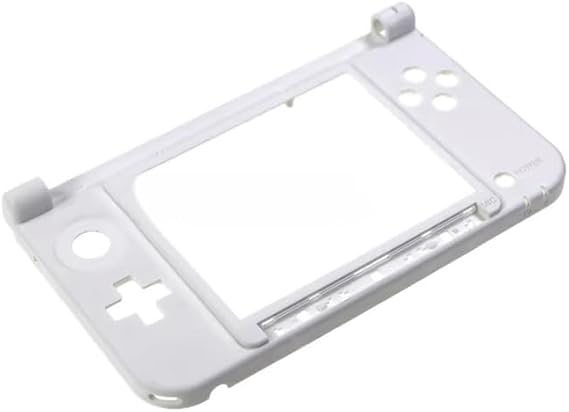 NORMICHIC 3DS XL Game Console Case Bottom Middle Frame Shell Cover (White)