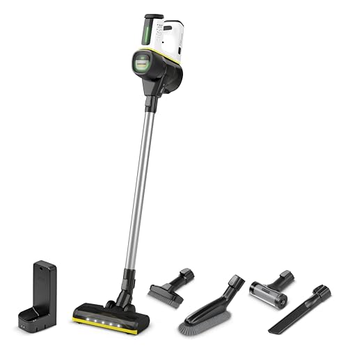 Kärcher Aspiradora inalámbrica VC 7 Cordless yourMax, autonomía: hasta 60 Minutos, Filtro HEPA, Peso: 2,6 kg, sin Bolsa, con Sensor de Polvo, Soporte de Pared con función de Carga