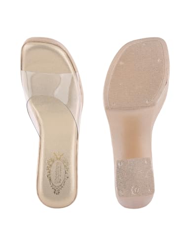 Image of Shoetopia Women's Heeled Sandals with |Toe Fashion Heels for Women & Girls
