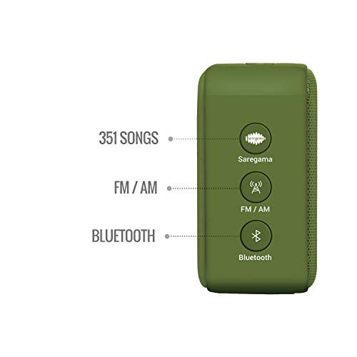Image of Saregama Carvaan Mini Hindi 2.0- Music Player with Bluetooth /FM /AM /AUX (Sapphire Green)