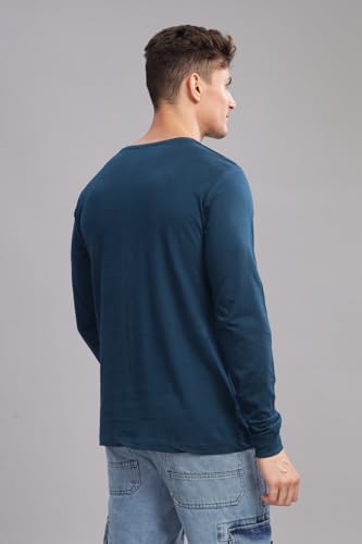 Image of ADRO Full Sleeve Tshirt for Men | Colorblock T Shirt for Men | 100% Cotton Tshirt | Full Sleeve Regular Fit T-Shirt | Men's Full Sleeves T Shirts