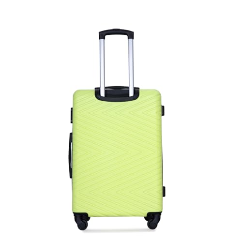 Lightweight ABS Luggage Set for Stress-Free Travel, 4-Piece with 360° Spinner Wheels, Fluorescent Green3