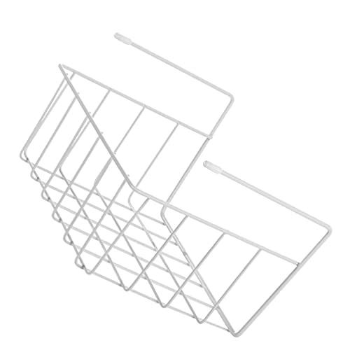 Hemoton Adjustable Sink Storage Rack Under Shelf Basket Punch Wire Rack Storage Baskets Under Desk Hanging Baskets for Undershelf Under Cabinet Space Saving Hanging Organizer