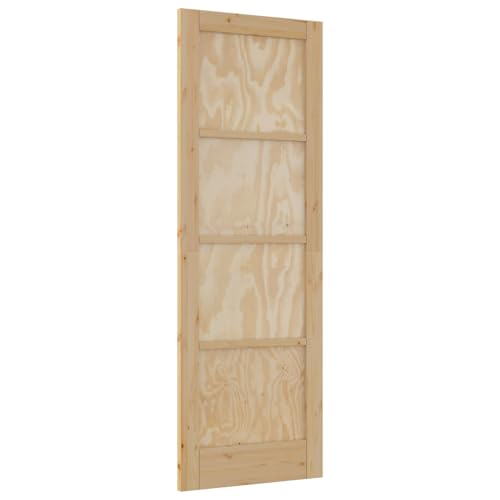 vidaXL Puerta Interior Natural 73,5 x 211 cm Madera contrachapada, Puerta de Dormitorio, Rectangular de Pino, diseño rústico Moderno, Duradera para Mejorar tu hogar