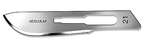 Preisvergleich Produktbild 10x Klingen für Skalpell Halter 4, Aesculap Skalpellklingen Nr.4, Figur 21