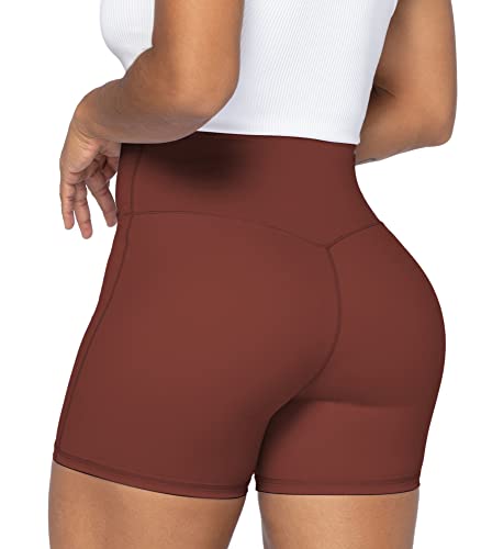 Image of Sunzel Crossover Biker Shorts for Women, No Front Seam V High Waist Yoga Workout Gym Shorts with Tummy Control | 4 Or 6-Inch Inseam, High Waisted, Tummy Control, Crossover Waist, Buttery Soft, No Front Seam, Squat Proof, Compression