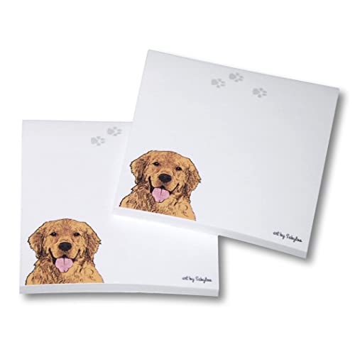 Golden Retriever Sticky Notes Notepad - 100 Sheets