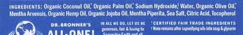 Image of Dr Bronners Magic Soap All One Obpe05 5 Oz Peppermint Dr. Bronner'S Bar Soap
