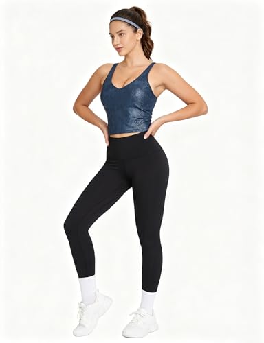 Image of THE GYM PEOPLE Womens' Sports Bra Longline Wirefree Padded with Medium Support