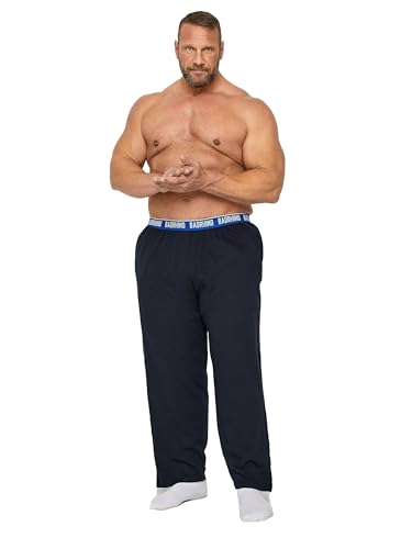 BadRhino Big & Tall Navy Lounge Trousers - Men's - Plus Size Curve