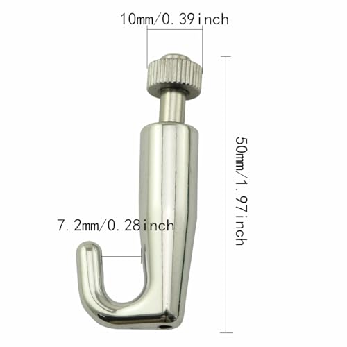 Image of 8PCS Gallery Picture Hanging Adjustable Hooks Steel Wire Rope Hanging Artwork Hangers Glass Clamp Hangers Used for Various Art Frames and Hanging Decorations