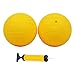 Aolowewin Spike Replacement Balls | Roundnet Game Balls | Strong Bounce Ball | 3.5inch Yellow Rubber Balls 2-Pack with Pump