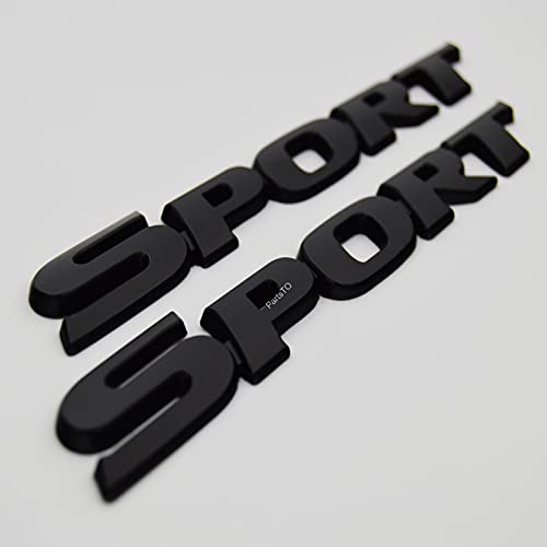2X Black Sport Metal Decal Emblem Badge With Adhesive For Vehicle Universal Fit #TOP26