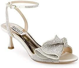 Badgley Mischka Women's REMI Heeled Sandal, Silver, 8 | Image 1